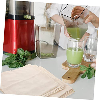 4Pcs Cotton Muslin Filter Cloth White Reusable Straining Fabric for Cooking Tofu Draining Nut Milk and Crafting Healthy and Sanitary No Fluorescent Agents