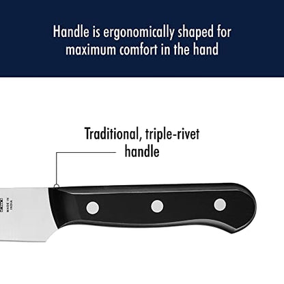 HENCKELS Solution Razor-Sharp 8-inch Carving Knife, German Engineered Informed by 100+ Years of Mastery, Black/Stainless Steel - color: Black/Stainless Steel, style: Solution