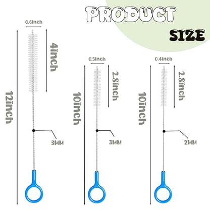 Extra Long Straw Cleaner Brush with Durable Nylon Bristles | Perfect for Reusable Straws, Baby Bottles, Tumblers, Sippy Cups & Narrow Tubes