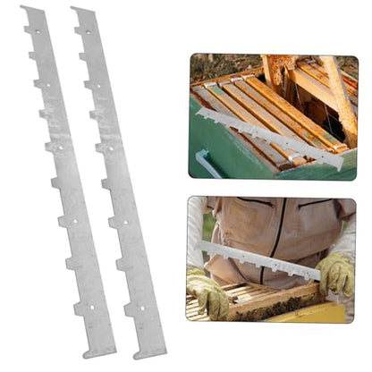 BESPORTBLE 2pcs Beehive Spacers for Frames Metal Frame Ends Essential Beekeeper Tool for Hive Management and Provides Stability