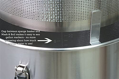 Brewer's Edge SERIES 2 MASH AND BOIL With Pump V2 Programmable Electric All-In-One Brewing Kettle 110V