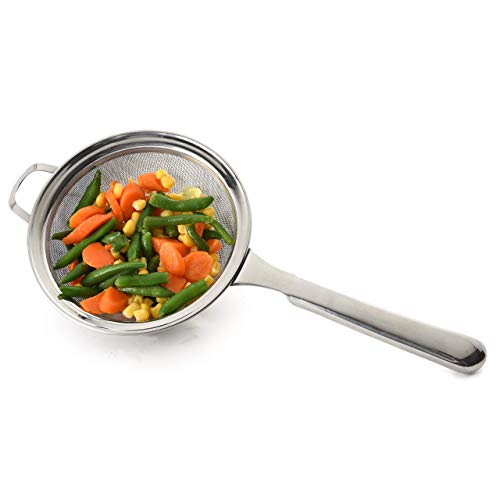 Norpro, 8" KRONA Stainless Steel Double Mesh Strainer, 8", as shown - size: 8"