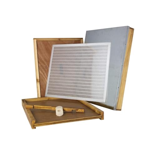 Hoover Hives 10 Frame Langstroth Beehive Parts Kit Dipped in 100% Beeswax Includes Telescoping Top Cover, Oval Bee Escape, Inner Cover, Solid Bottom Board, Entrance Reducer & Queen Excluder - size: 10 Frame