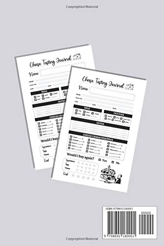 Cheese Tasting Journal: Cheese tasting record logbook and notebook | 120 pages | Size 6x9 in | For cheese lovers.