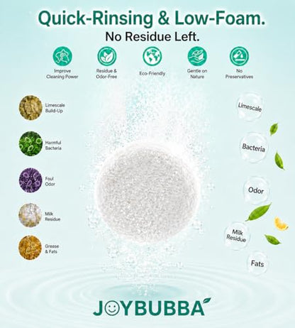 Bottle Washer Tablets, 60 Count Cleaning Detergent – Baby-Safe & TUV Certified – Removes Milk Film, Non-Toxic, Fragrance-Free – for Bottles, Pump Parts, Sippy Cups, Pacifiers & More