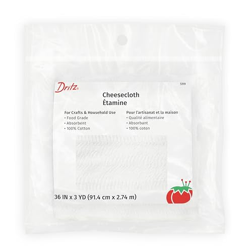 Dritz 599 Cheesecloth, Food Grade #10, 36-Inch x 3-Yards - color: White, size: 36-Inch x 3-Yards (Pack of 1)