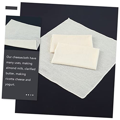 10pcs Professional Unbleached Cotton Muslin Xin Cheese Cloth for Straining Nut Milk Butter Yogurt for Cheese Making Cooking