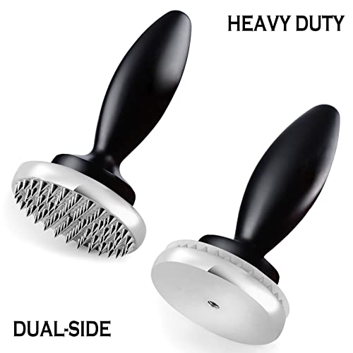 Reversible Meat Tenderizer and Pounder Dual Sided Meat Tenderizer Mallet Marinating Prep Tool, Mysterious Black