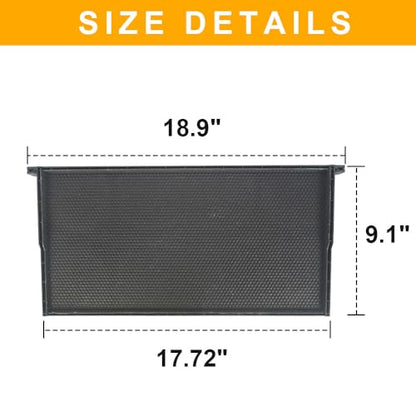 witbee 20-Pack Deep Brood Plastic Bee Hive Frames with Beeswax Coating Foundation, All-in-One Frame and Foundation, 9-1/8-Inch, Black‌ - size: 20 Pack