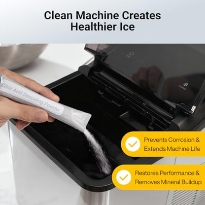 Typhur Ice Maker Cleaner and Descaler, 12 Packs Pure Citric Acid Powder, Universal Descaling Solution Nickel Safe for Countertop Ice Machines, Also Compatible with Coffee Makers and Kettles - size: 12-Pack