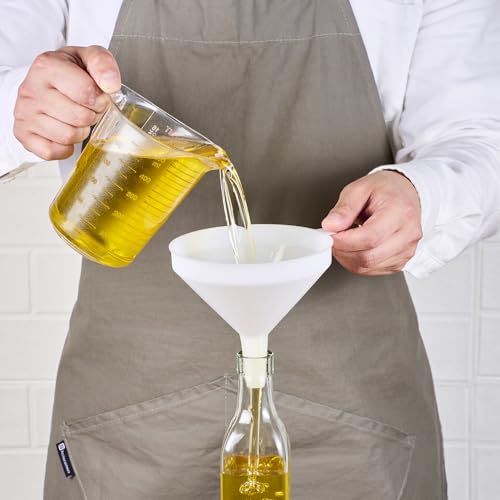Restaurantware-Met Lux 16-ounce Plastic Funnel, 1 Plastic Funnel - Precise Spout, White Pouring Tool, Wide Spout, For Transferring Ingredients - size: 16 oz, style: Funnel