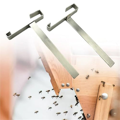 2Pcs Beehive Frame Holder Silver Beekeeping Supplies Tool for Beekeeper Home Perch Stand Support Tools for Bee Box(Bee Hive Frames) - color: Bee Hive Frames
