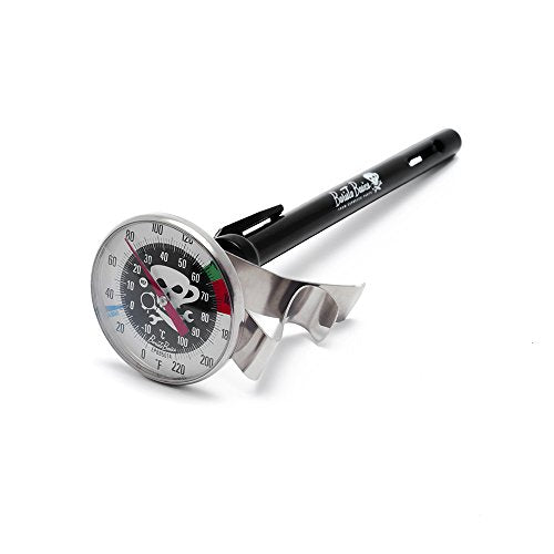 Barista Basics 7" Adjustable Milk Frothing Thermometer for Perfect Espresso, Latte, Coffee - NSF Approved, 0-220°F Range - size: LONG(7")