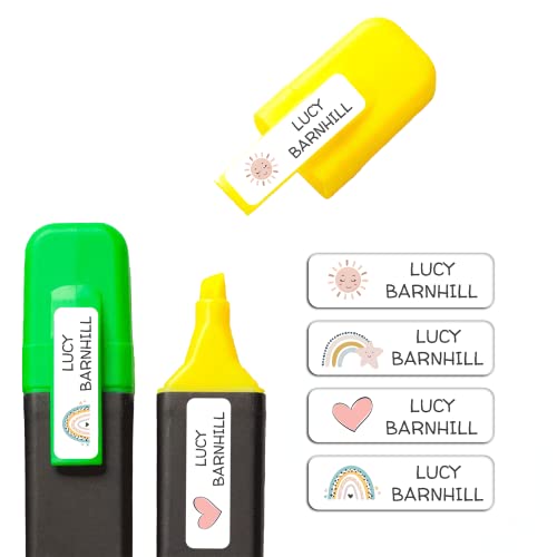 Custom Waterproof Dishwasher Safe Kid Name Labels for Daycare(128 Pack), Camp, School Supply, Baby Bottles, Lunch Boxes and Cups, Travel. Cute Personalized Design Name Stickers (Pattern 10) - color: Pattern 10