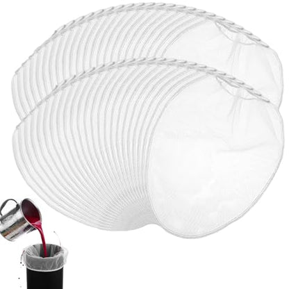 30 Pieces Paint Strainer Bags 5 Gallon, White Regular Fine Mesh Paint Filters Strainer 5 Gal with Elastic Top Opening Nylon Filter Bag for Painting, Gardening, Plant Protection