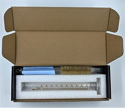 Alcohol Hydrometer kit: Alcoholmeters 0-100% ABV, Proof Tralle 0-200 Double Scales For Spirit Moonshine Whiskey Brandy Distilling Liquor Test 100ml Glass Cylinder Test Jar Accessories Included