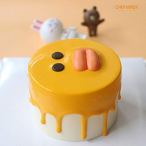 CHEFMADE Mousse Ring Mold, 4-Inch Round Non-Stick Seamless 18/8 Stainless Steel Food Molding - size: 01 - 4" Round 3" (H)