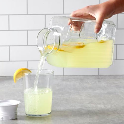 Anchor Hocking 2 Quart Bistro Pitcher with Lid, Pack of Two - size: 2 Quart, Set of 2