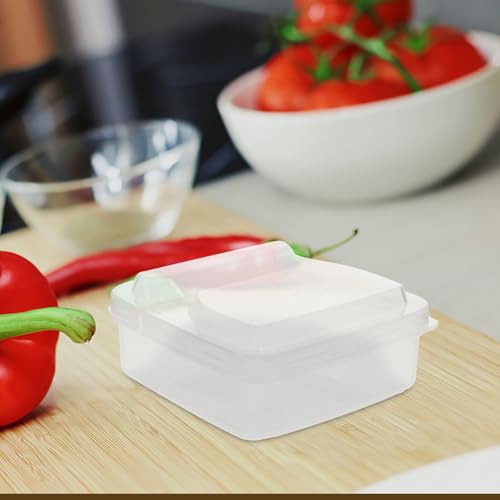 NUOBESTY 2pcs Airtight Cheese Slice Boxes for Refrigerator Food Storage Containers with Fresh-keeping Design Material Butter Dishes and Fruit Cases Prevent Odor Mixing