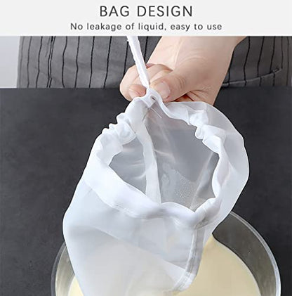 4PCS Large Size Fine Mesh Nylon Strainer For Kitchen，CheeseCloth For Straining With Handle Strainers ,Extra Fine Mesh Strainer Cheese Cloths Bulk Sieve For Cooking Kitchen Tools For Straining