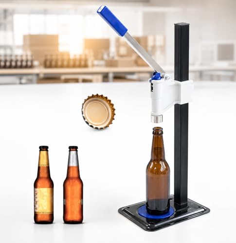 TsoLay Beer Bottle Capping Machine, Adjustable Bench Bottle Capper with Non-Slip Base, Convenient Push-Type Adjustment, Quick and Accurate Capping for Kitchen, Wineries and Bar Counters