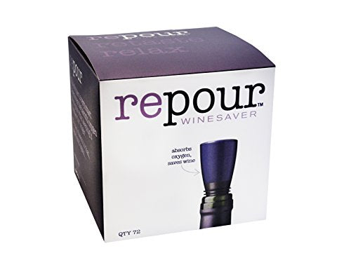 Repour Wine Saver and Stopper - Removes Oxygen, Preserving and Keeping Wine As Fresh As The Day The Bottle Was Opened (72-Pack) - color: Blue, size: 72-Pack