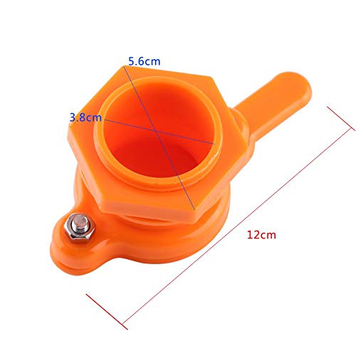 Plastic Honey Gate Valve Honey Extractor Honey Tap Beekeeping Bottling Beekeeper Equipment Gate Valve for Food and Honey White Orange (White)