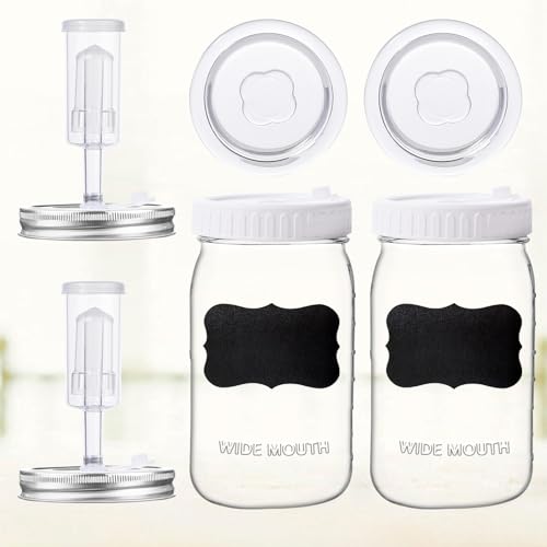 32 oz Fermentation Jar,2 Pack Fermentation kit with Fermenting Weights and Airlocks,Pickle Jar for Fermenting,Pickling,Canning,Mead Making
