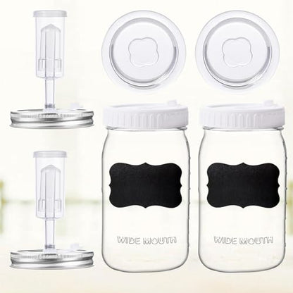 32 oz Fermentation Jar,2 Pack Fermentation kit with Fermenting Weights and Airlocks,Pickle Jar for Fermenting,Pickling,Canning,Mead Making