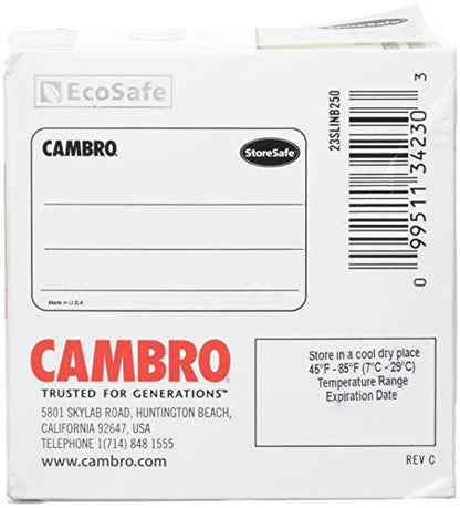 Cambro 23SLINB250 Food Rotation Labels Dissolvable 2"Wx3"D Blank Labels Case of 1