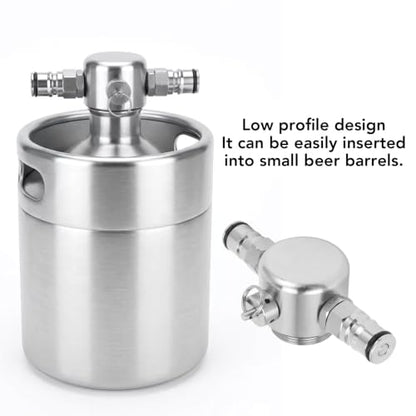 AMONIDA 304 Stainless Steel Beer Keg Spear for Home Brewing Enthusiasts,45psi Security Valve for Safe Dispensing,Double Ball Lock Design,Erosion Proof Construction Small Kegs