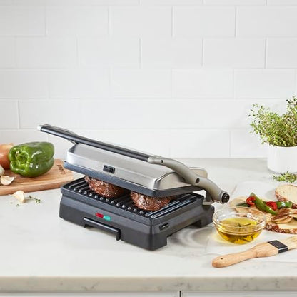 Cuisinart Griddler® Indoor Grill & Panini Press, Dishwasher-Safe Nonstick Cooking Plates, Stainless Steel, GR-11NAS - style: New Version- Griddler