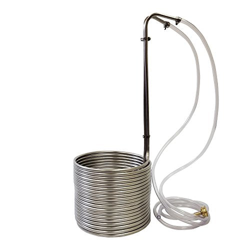 NY Brew Supply - AZ-W3850-SV Stainless Steel Wort Chiller, 3/8" x 50', Silver - size: 3/8" x 50'