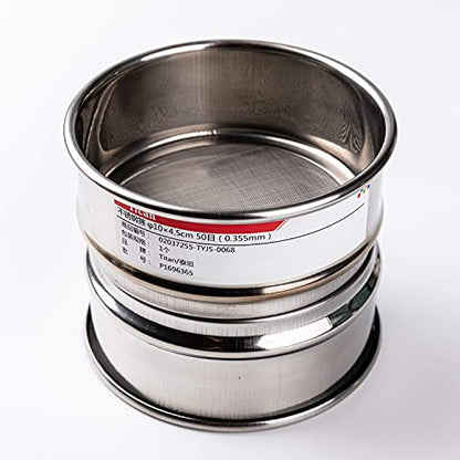 φ10×4.5cm 50 Mesh 304 Stainless Lab Sieves Economy Test Sieve 304 Stainless Steel Wire Cloth（0.355mm） - size: φ10×4.5cm 50 Mesh(0.355mm)