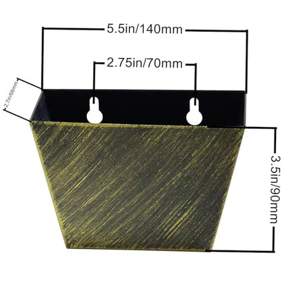 Rustic Bronze Stainless Steel Bottle Cap Bucket Wall Mounted 5" | Aged Brass, Two Tone Hand Painted, Rustproof, Mountable for Outdoor Entertainment Area - color: Antique Bronze