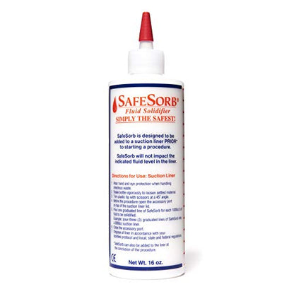 DiSorb Spill Absorbent Powder - Clean Up Bodily Fluids, Blood, Vomit, Urine, Diarrhea - Fluid Solidifier for Daycares, Buses, Schools, Hospitals, Restaurants - 16000cc - 16 Bottles Per Case - size: 16000 cc