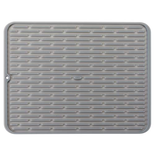 OXO Good Grips 13265200MLNYK Silicone Draining Mat Grey - size: 12" x 12"