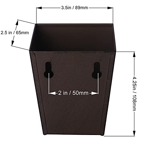 Juimok Retro Narrow Beer Bottle Cap Catcher Wall Mounted Dark Brown Stainless Steel Bottle Top Bucket Narrow - color: Dark Brown