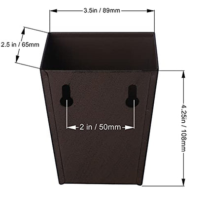 Juimok Retro Narrow Beer Bottle Cap Catcher Wall Mounted Dark Brown Stainless Steel Bottle Top Bucket Narrow - color: Dark Brown