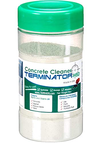 Terminator-HSD Concrete Oil Stain Remover Eco-Friendly Bio-Remediates and Removes Oil & Grease Stains on Concrete and Asphalt Driveways, Garages, Pavers, Patios, Parking Lots and Streets(10 Oz) - size: 10 Ounce (Pack of 1)