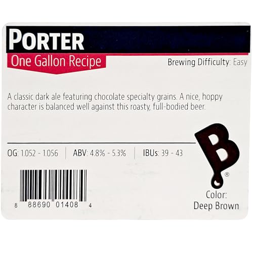 Home Brew Ohio Best One Gallon Home Brew Beer Ingredient Kit (Porter)