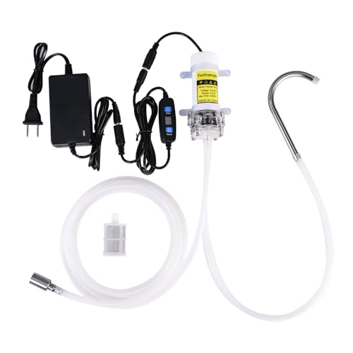 Electric Water Transfer Pump Kit 100-240V With Timer Control for Ice Maker Coffee Machine Water Cooling,Food Grade Auto Siphon Self Priming Pump for Bottling Wine,Beer and Kombucha,2L/Min,Low Noise - color: White-with Timer Controlled