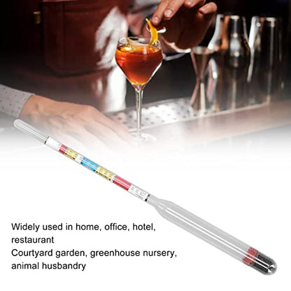 10PCS Triple Scale Alcohol Tester Hydrometer, Wine Making Meter Home Brewing Beer Hydrometer Test Jar Triple Scale Hydrometer and Glass Test Jar Home Brew Wine Beer Mead Cider