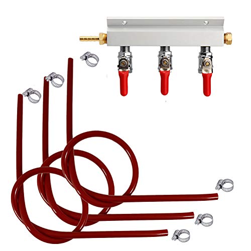 3 Way Aluminum Manifold With 5/16" Tubing