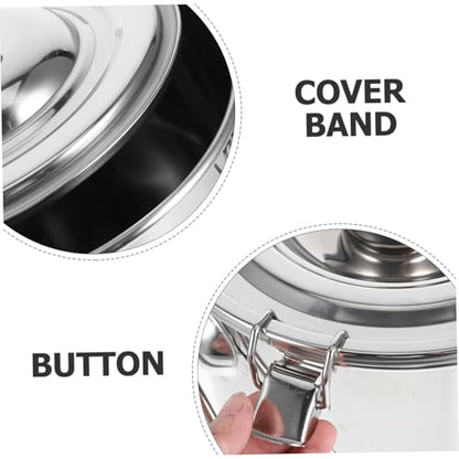 304 Stainless Steel Sealed Transport Bucket Locking Lid 6L Leak-Proof Food Storage Container for Cooking Oil Disposal and Grease Transport
