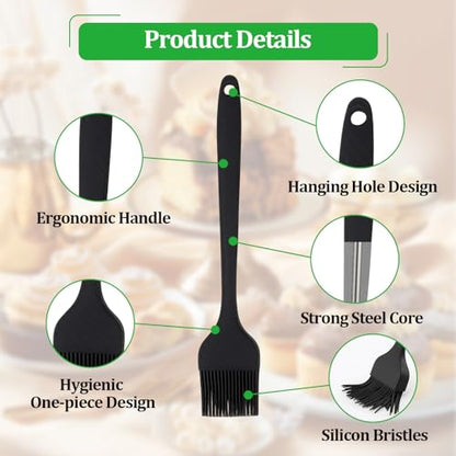 3 PCS Silicone Basting Pastry Brush,Heat Resistant Cooking Brush for Oil Butter Sauce,Premium Cooking Brush for Sauce Marinade Meat Glazing - size: 3 PCS