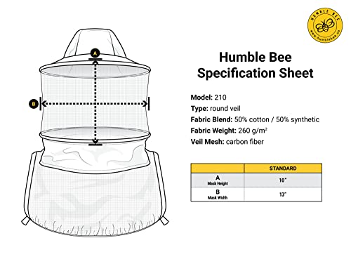 Humble Bee 211 Polycotton Beekeeping Veil with Fencing Hood