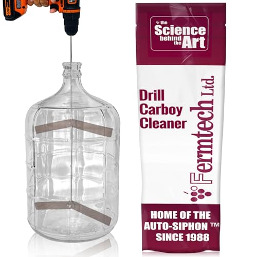 Drill Attachment Carboy Pail Jug Scrub Brush - 25" Long for Carboys, Jugs, Pails, Water Bottles - Cleaning Supplies for Brewing, Wine Making