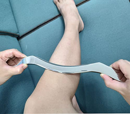 Muscle Scraper Stainless Steel Gua Sha Scraping Massage Tool,IASTM Tools, Great Soft Tissue Physical Therapy 14 Inch Long（Double Edge） - style: GYX COELE-01
