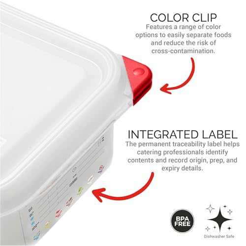 Araven Airtight Container, Food Pan with Lid for Storage in Kitchen and Restaurant, Full Size 6" Deep, 1 Count, Clear